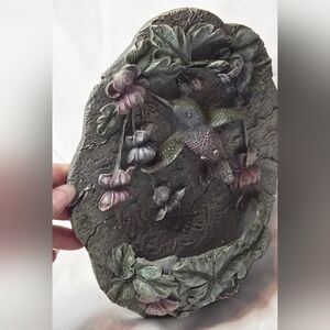 Outdoor Hanging Mini Hummingbird Birdbath/Feeder 8.5x6.5"